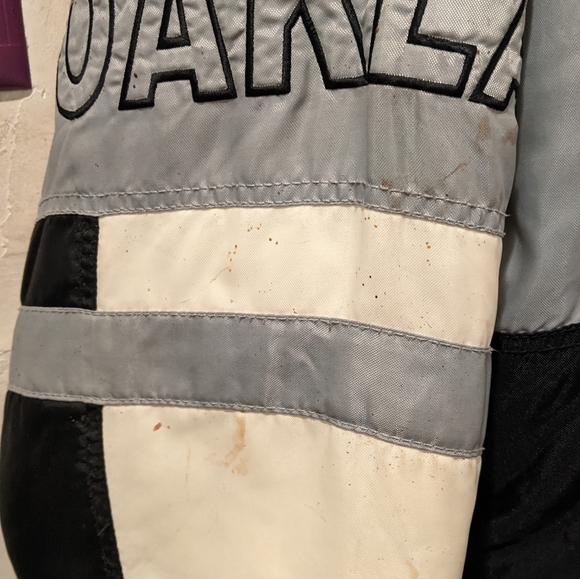 VTG Starter full-zip Oakland Raiders puff coat - Picture 6 of 8